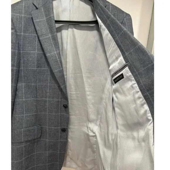 Jos. A. Bank. Blue Windowpane Blazer - Size 40L